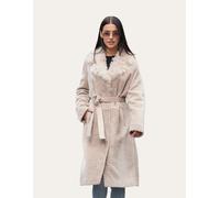 Cappotto In Pelliccia Di Pecora Violetta Beige Cappotto Invernale