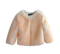 Cappotto in Pelliccia Sintetica Bambino Caldo Giubbotto in Velluto Invernale da Bambini Casual Moda Giacca Antivento Inverno Spessi Cappotto Pile Maniche Lunghe Senza Cappuccio Outwear per 2-31 Anni