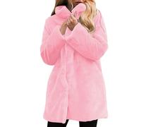 Cappotto in pelliccia sintetica da donna, alla moda, tinta unita, giacca invernale spessa, calda pelliccia, grandi dimensioni, giacca in pelliccia sintetica, lunga inverno, giacca invernale in