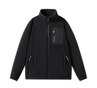 Cappotto in pile da uomo in peluche 2025, tinta unita, da uomo e da donna, alla moda, abbigliamento singolo, casual, ad alta elasticità, in stile americano, per escursionismo, lavoro, passeggiate