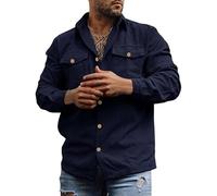 Cappotto in pile da uomo in peluche cappotto da uomo primavera autunno casual a maniche lunghe risvolto tinta unita camicia in velluto a coste camicia Outwear per escursioni all'aperto lavoro
