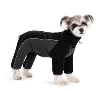Cappotto in pile per cani di taglia piccola e media - Pullover pigiama tuta tuta con gambe, giacca antivento per animali domestici, giacca calda e fredda gilet a corpo intero accogliente tuta da neve