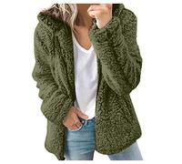 Cappotto invernale da donna con scollo a O di una giacca su capispalla pigro cappotto lungo donne solido caldo inverno cappotto da donna piloti cappotto da donna, verde, S