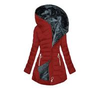 Cappotto Invernale da Donna Elegante Piumino Pelliccia Giacca Donna Invernale Lungo Trench Giubbotto Giubbino Donna Invernale Cappotto Donna a Invernale in Pile Caldo con Cappuccio Offerte Lampo