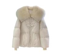 Cappotto invernale da donna in cotone parka casual fibbia spessa calda trapuntata giacca imbottita Outwear, 3, S