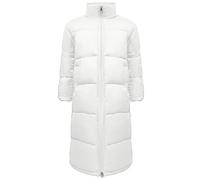 Cappotto invernale da donna lunga moda con zip tinta unita calda esterna fredda manica lunga vestibilità imbottita piumino leggero isolamento termico ottimale cappotti donna inverno, bianco, XXXL