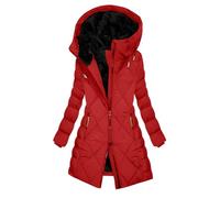 Cappotto Invernale da Donna Piumino Donna 100 Grammi Elegante Cappotto Donne Tinte Unite Manica Lunga Caldo Trench Giubbotto Giubbino Termica Piumini Donne Invernali Antivento Giacce con Cappuccio