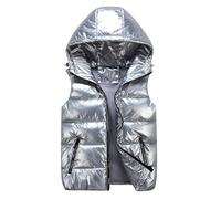 Cappotto Invernale da Donna Senza Maniche Gilet Lungo con Cappuccio Giubbotto Smanicato Trapuntato Moda Inverno Gilet Leggero Oversize Giacca Piumino Elegante per Le Mezze Stagioni
