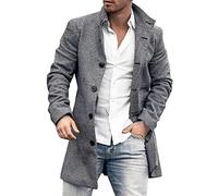 Cappotto Invernale da Uomo Cappotto Caldo Slim Fit Giacca da Lavoro per Il Tempo Libero,Cappotto in Lana da Uomo vestibilità Regolare Cappotti di Transizione,Moda