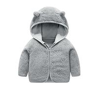 Cappotto Invernale in Pile con Cappuccio Antivento per Bambine e Bambini Giubbotti Invernali Neonato