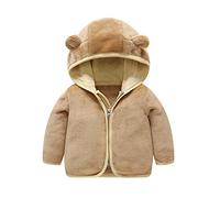 Cappotto Invernale in Pile con Cappuccio Antivento per Bambine e Bambini Giubbotti Invernali Neonato