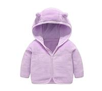 Cappotto Invernale in Pile con Cappuccio Antivento per Bambine e Bambini Giubbotti Invernali Neonato