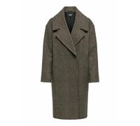 Cappotto lungo a quadri, collo tailleur Marrone S Tinta unita