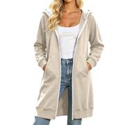 Cappotto lungo con cappuccio e tasche frontali per taglie forti - Comoda f | Cappotto Invernale Marrone Mezza Saldi Leggeri Tessuto Giubbini Jacquard Termici Kaki Pullover Palazzo Perline