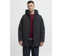 Cappotto lungo con cappuccio fisso e collo alto Nero L Tinta unita