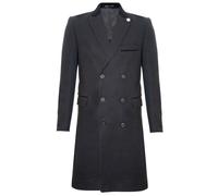 Cappotto Lungo Nero Doppiopetto In Lana Da Uomo 3/4 Peaky Blinders
