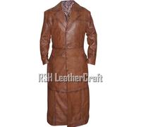 Cappotto lungo Nightmare Batman V Superman Dawn of Justice in pelle marrone i...