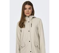 Cappotto media lunghezza con cappuccio Beige XL Tinta unita