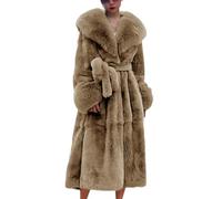 Cappotto Oversize In Pelliccia Sintetica Invernale Da Donna Giacca Lunga In Pelliccia Sintetica Cappotti In Peluche Parka Caldo Da Donna Con Cintura