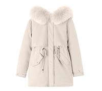 Cappotto Pile Donna Giacca Autunno Inverno In Pelliccia Imbottito Parka Lungo Pesante Giubbotto Cappotti Antivento Felpa Oversize Lspessito Foderato Elegante Caldo In Pile Manica Lunga Passeggiata