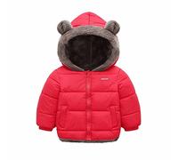 Cappotto Piumino per Bambini Bambina Giacca Invernale con Cappuccio di Bear Ears Giubbotti Leggero Caldo Imbottito Cappotti Giacche Fodera Imbottita Bimba Bimbo Ragazze Ragazzi 2-8 Anni