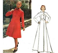 Cappotto Semi Attillato Vogue Anni 70, Couturier - Seno=34" (86cm)