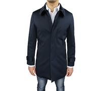 Cappotto Soprabito Uomo Blu Scuro Sartoriale Slim Fit Giaccone Invernale Casual Elegante Taglia S M L XL XXL 3XL (M, Blu Scuro)