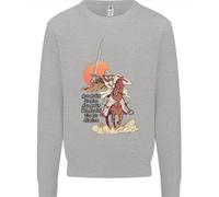 Cappotto Sweatshirt Jumper Cavaliere Templare Su Un Cavallo Uomo
