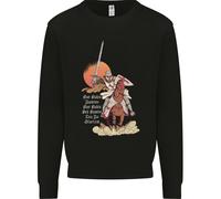 Cappotto Sweatshirt Jumper Cavaliere Templare Su Un Cavallo Uomo