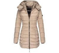 Cappotto trapuntato da donna, giacca invernale piatta lunga con cappuccio, giacca calda da donna for la mezza stagione, giacca invernale medio-lunga da donna, elegante cappotto trapuntato da donna, ca