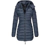 Cappotto trapuntato da donna, giacca invernale piatta lunga con cappuccio, giacca calda da donna for la mezza stagione, giacca invernale medio-lunga da donna, elegante cappotto trapuntato da donna, ca