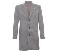Cappotto Uomo Grigio In Lana 3/4 Peaky Blinders Slim Fit