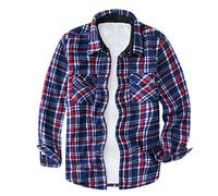 Cappotto Uomo Inverno Caldo Autunno e Inverno Uomo Grande Tasca a quadri e Cappotto in Velluto Camicia Top, viola., XXL