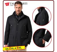 cappotto uomo lana TAGLIE FORTI giaccone corto da 3 XL a 8 XL