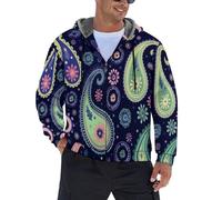 Cappotto Uomo Stampa 3D Motivo Geometrico,Paisley colorato,Giacca Calda con Tasche Laterali,Felpa Casual Taglie Forti,Giacca Transizione Per Un regalo caldo e pratico per chi ami davvero