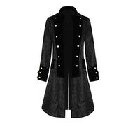 Cappotto Vintage Steampunk Frack Cappotto Rinascimentale Manica Lunga Steampunk Vittoriano Medievale Pirata Costume Cosplay Cappotto di Halloween Costumi da Gentiluomo per Adulti per Halloween