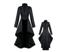 Cappotto vittoriano da donna,Frac vittoriano donna | giacca rinascimentale vintage,Giacca da trench lunga coda di rondine vittoriana, uniforme da cappotto di coda gotico, uniforme da sposa