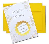 Cappstan UK Vuoi Essere La Mia Testimone? - Proposta Matrimonio Gratta e Vinci (Set da 2 con buste dorate) - Idea originale regalo testimone con bollino dorato da grattare - Sorpresa Nozze