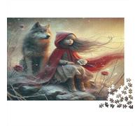 Cappuccetto Rosso Puzzle 1000 Pezzi Carta riciclata per adulti Puzzle per adulti Impossibile difficile stimolante Gioco familiare divertente Ottima idea regalo 52x38cm/1000pcs