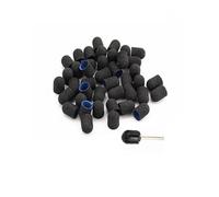 Cappucci abrasivi 50 pezzi di nastri abrasivi for trapano for unghie, diverse misure, multicolore, grana 80/120/180(5-11 Black 180)