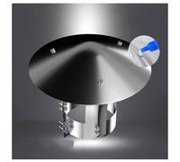 Cappucci Antipioggia per camini, Copertura Antipioggia Regolabile in Tubo di Acciaio zincato per Prese d'Aria sul Tetto, Cappello per Camino per Tutte Le Stagioni, Cappelli per sfiato del co