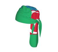 Cappucci con teschio con stampa bandiera dell'Azerbaigian per uomo e donna, ghette traspiranti per il collo, traspirante, traspirante, per fare stracci per la testa, fodera per casco nero