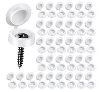 Cappucci coprivite incernierati 500 pezzi Coperchi decorativi in plastica bianca for viti autofilettanti