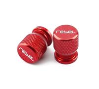 cappucci delle valvole dei pneumatici Per Hon@&da Rebel300 Rebel500 Rebel1100 2023 Motociclo Alluminio Accessori Ruota Pneumatico Valvola Tappi Copertura Porta Aria Pneumatico + Portachiavi(Red)