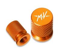 Cappucci delle valvole per motociclette Per MV Agusta F3 675 800 Brutale 800 1000 Turismo Veloce RC Accessori Moto Coprivalvole Pneumatici(Orange)