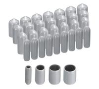 Cappucci di gomma rotondi di 40pcs 1/8 "1/4" 3/8 "1/2" Kit di assortimento di protezioni a vite di copertura in vinile, cappucci per tubazioni in metallo (3mm 6mm 9mm 12mm)(Grey,80Pcs)