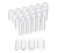 Cappucci di gomma rotondi di 40pcs 1/8 "1/4" 3/8 "1/2" Kit di assortimento di protezioni a vite di copertura in vinile, cappucci per tubazioni in metallo (3mm 6mm 9mm 12mm)(Clear,80Pcs)