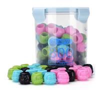 Cappucci di inchiostro per tatuaggio con contenitore, tazze di inchiostro monouso a colori misti ATOMUS 100pcs con kit di rifornimento permanente di trucco per pigmento per contenitore da 800ml