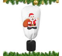 Cappucci di protezione per piante antigelo, motivo natalizio per piante invernali, protezione antigelo, con chiusura lampo, chiusura lampo, tessuto non tessuto traspirante, per giardinaggio, pomodori