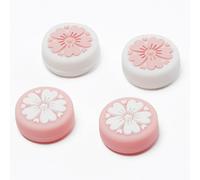 Cappucci di ricambio per levette analogiche, design carino per controller Joy-Con, materiale in morbido silicone antiscivolo, facili da installare.